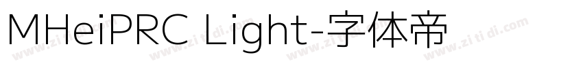 MHeiPRC Light字体转换